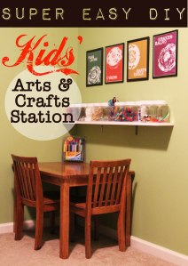 Super Easy Kids Arts and Crafts Station